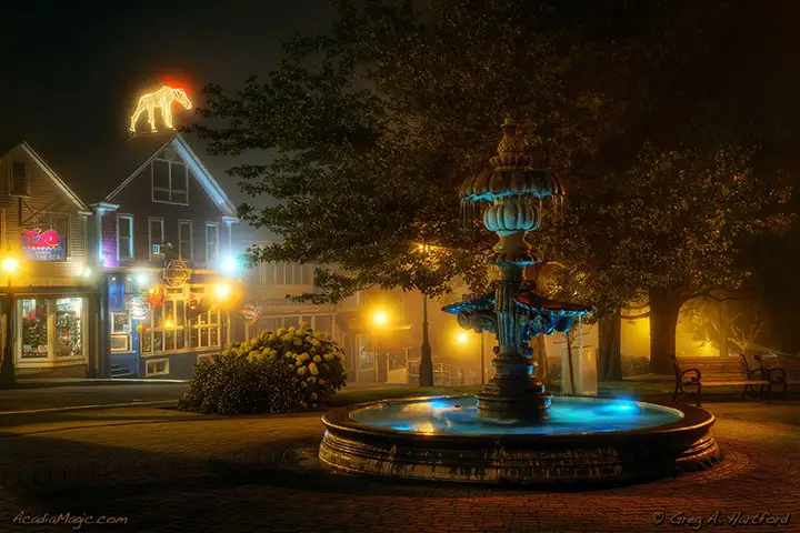 Water Fountain in Bar Harbor's Agamont Park