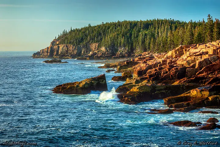This is a view of Otter Cliff from the northern side. September at Otter Cliff in Acadia