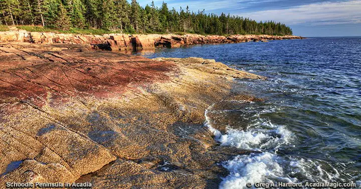 West coast of Acadia National Park at Schoodic Peninsula
