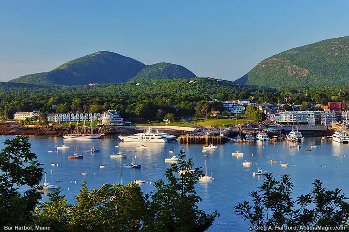 View of Bar Harbor from Bar Island