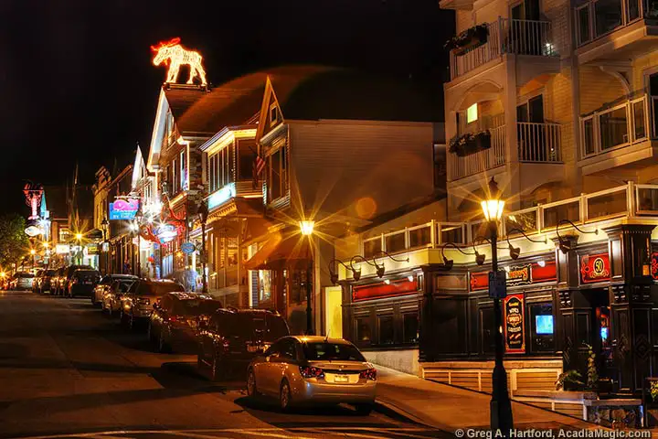 The new look of Main Street at night