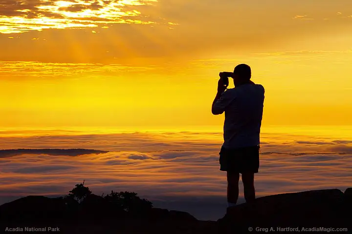Sunrise in Acadia National Park on Cadillac Mountain