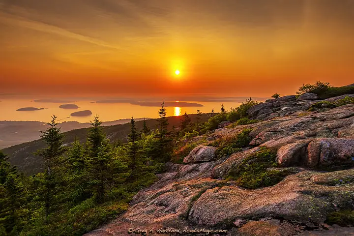 This was the kind of golden Cadillac Mountain sunrise that we all hope for but often miss.