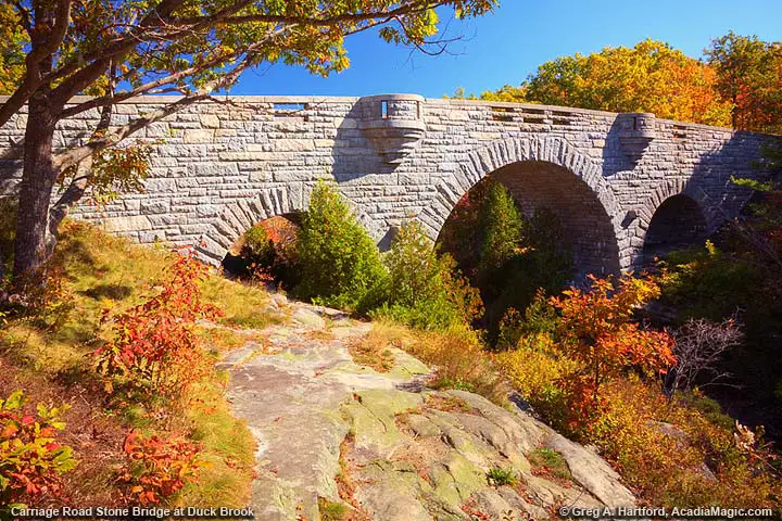 The beautiful carriage road bridge at Duck Brook