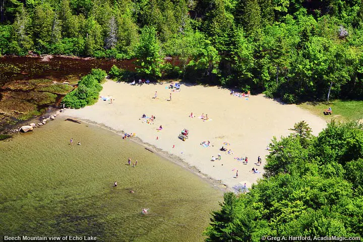 View of Echo Lake Beach from Beech Mountain