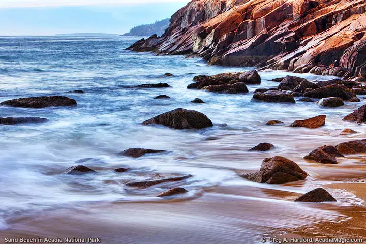 Some of the roacks near the west side of the beach