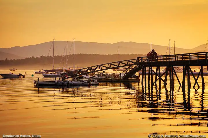 Mountains of Acadia viewed from Southwest Harbor, Maine