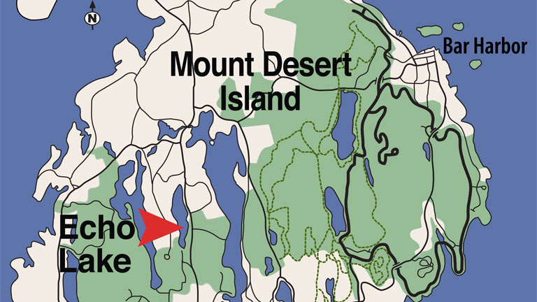 Echo Lake location in Acadia